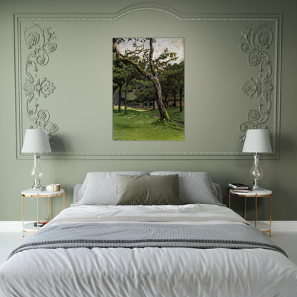 Norman Farm through the Trees - claude monet Brushed Aluminum Print - 70x100 cm / 28x40 inches | claude monet Aluminum Print | claude monet Prints