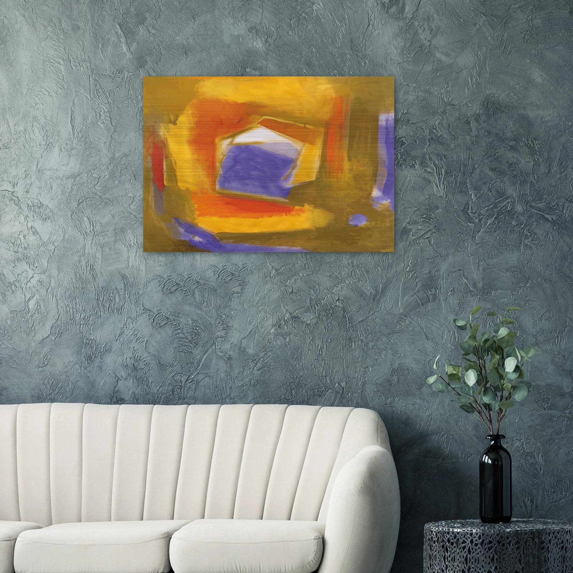 UNTITLED 1990 - Esteban Vicente Brushed Aluminum Print - 70x100 cm / 28x40 inches | Esteban Vicente Aluminum Print | Esteban Vicente Prints