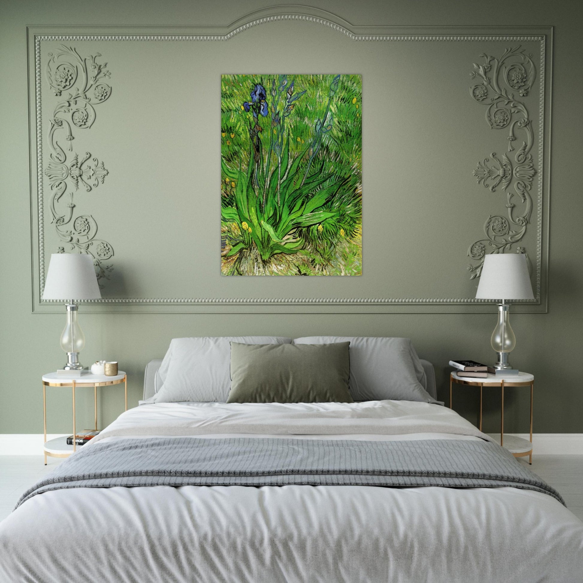 The Iris - Vincent van Gogh Brushed Aluminum Print - 70x100 cm / 28x40 inches | Vincent van Gogh Aluminum Print | Vincent van Gogh Prints