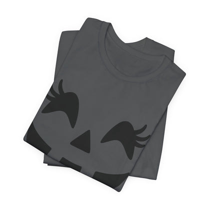 Jack-o'-lantern Gezicht Pompoen Wimpers Halloween Vrouwen Meisjes T-Shirt