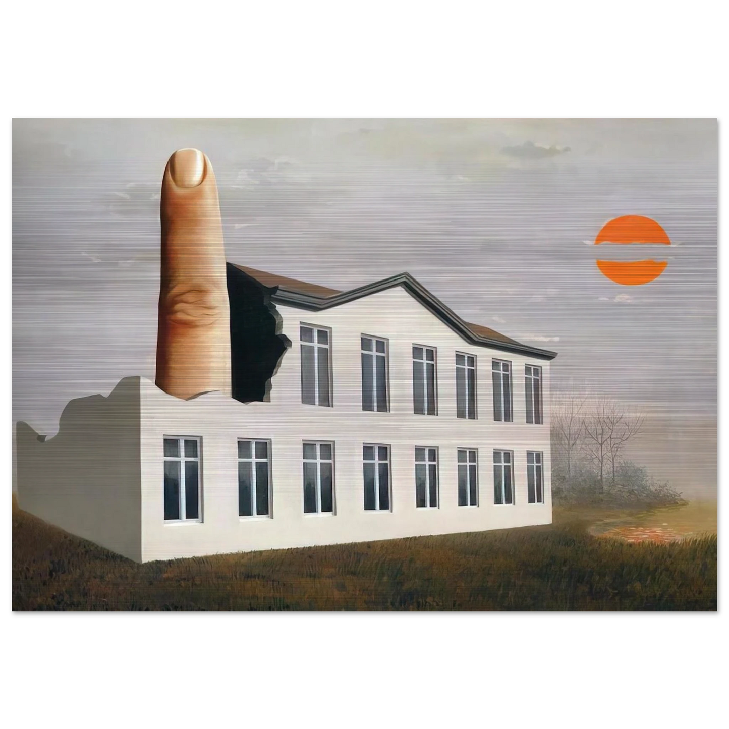 THE REVEALING OF THE PRESENT 1936 - Rene Magritte Brushed Aluminum Print - 70x100 cm / 28x40 inches | Rene Magritte Aluminum Print | Rene Magritte Prints