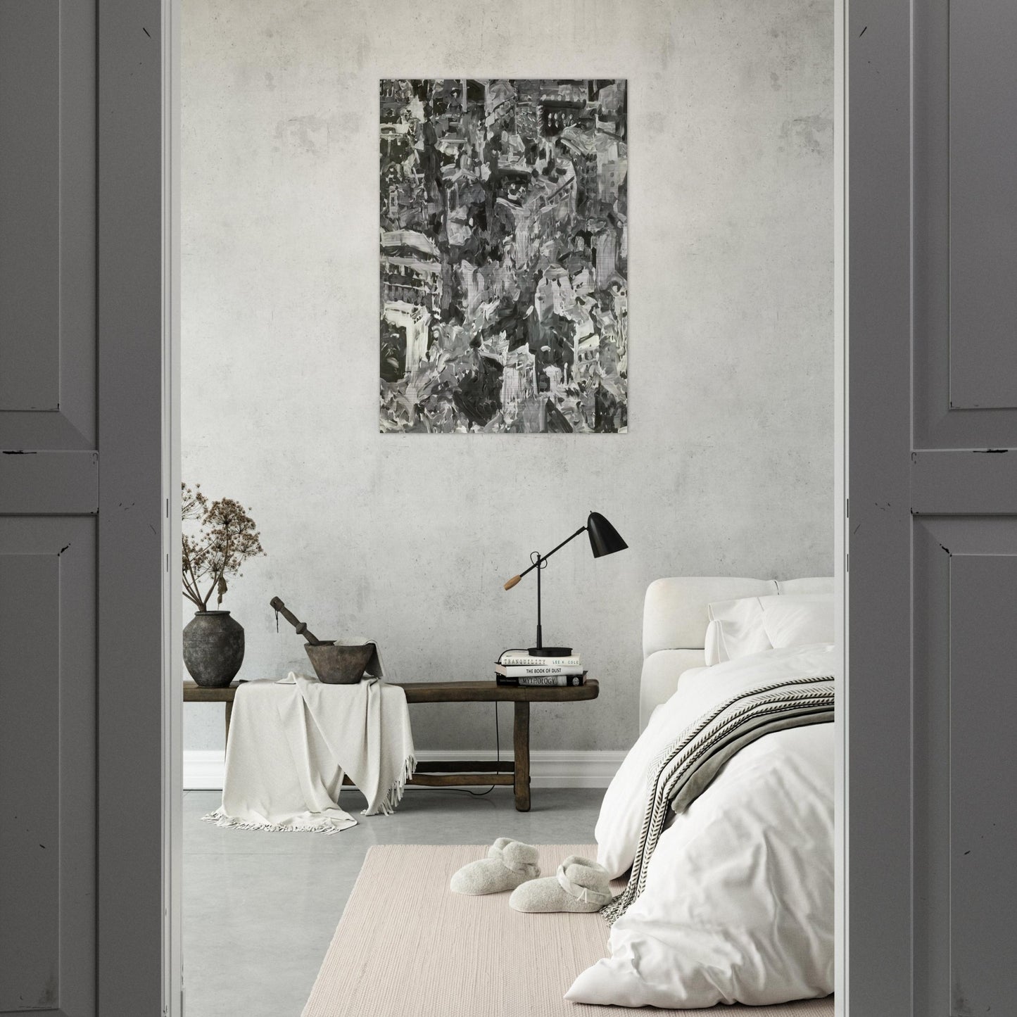 TOWNSCAPE PARIS 1968 - Gerhard Richter Brushed Aluminum Print - 70x100 cm / 28x40 inches | Gerhard Richter Aluminum Print | Gerhard Richter Prints