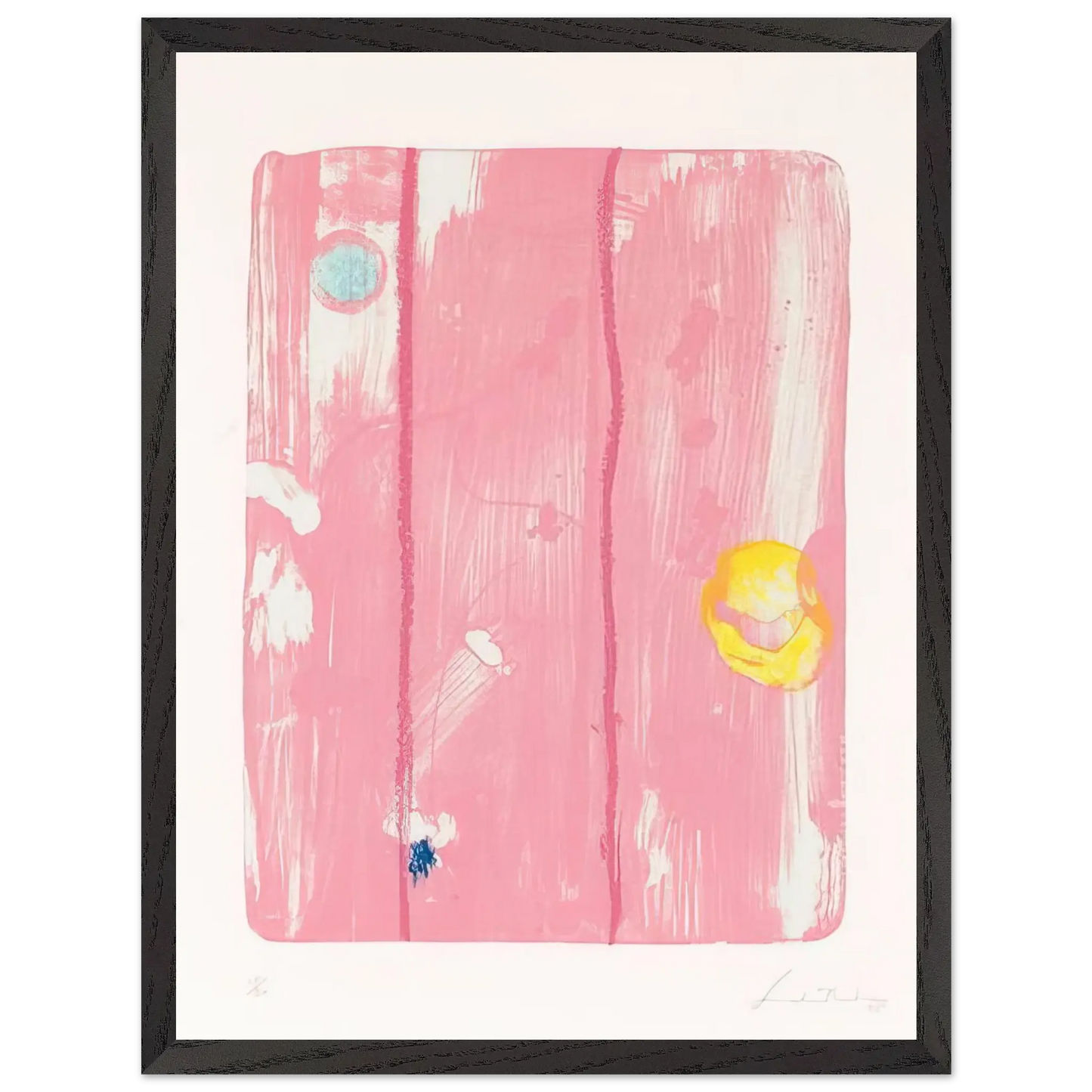Helen Frankenthaler - Reflections VIII - 1995 Wall art - 30x40 cm / 12x16 Inches - Premium Wooden Framed Poster With Fine Art Paper - White frame