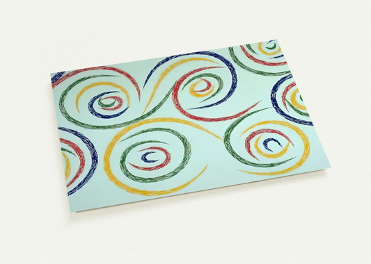 Cercles du Matin - 1992 By Piero Dorazio Pack of 10 Post Cards | Piero Dorazio Post Cards | A6 (10.5 x 14.8 cm) - 4.1 x 5.8 inches