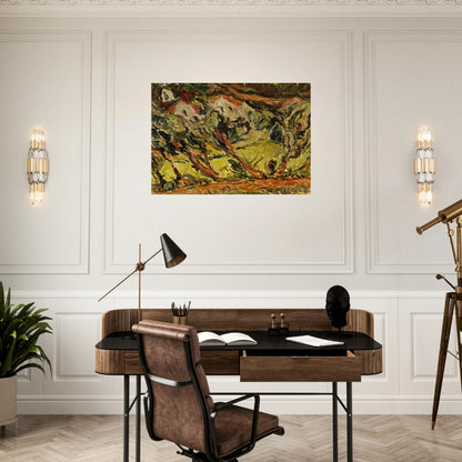 CERET LANDSCAPE 1 - Chaim Soutine Brushed Aluminum Print - 70x100 cm / 28x40 inches | Chaim Soutine Aluminum Print | Chaim Soutine Prints