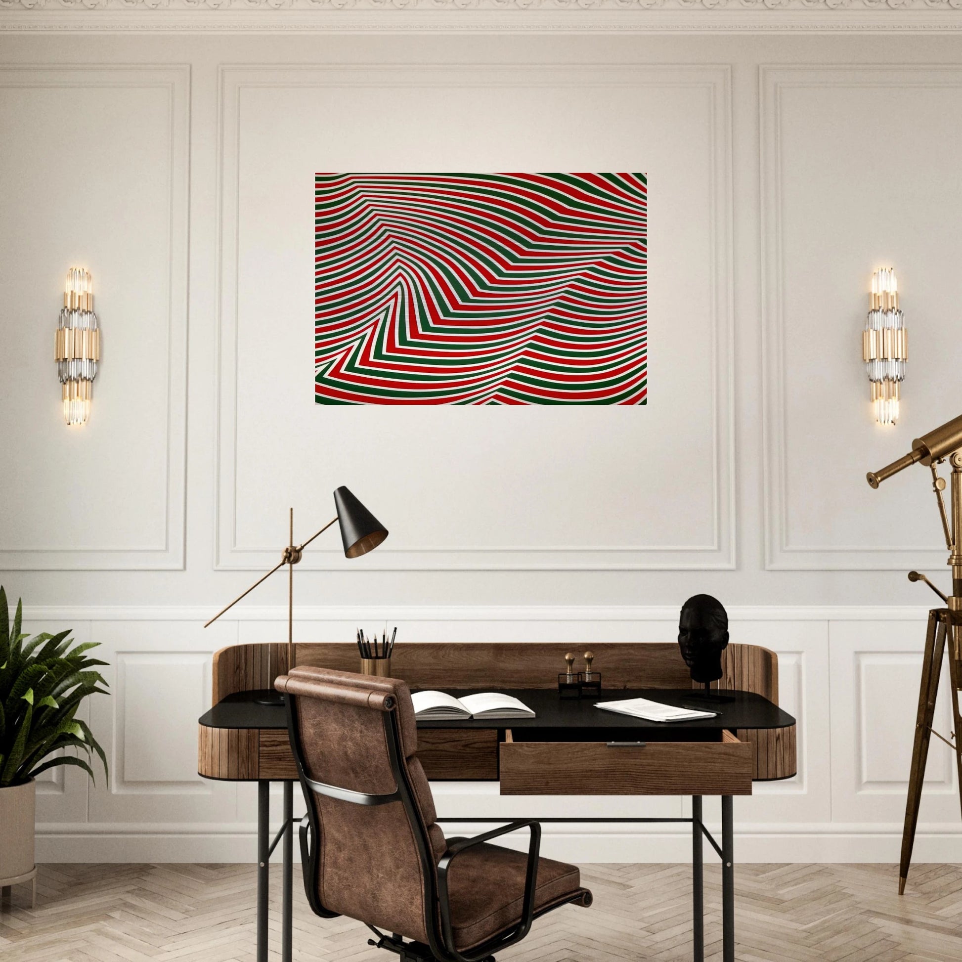 Swirling Retina - Marcel Barbeau Brushed Aluminum Print - 70x100 cm / 28x40 inches | Marcel Barbeau Aluminum Print | Marcel Barbeau Prints