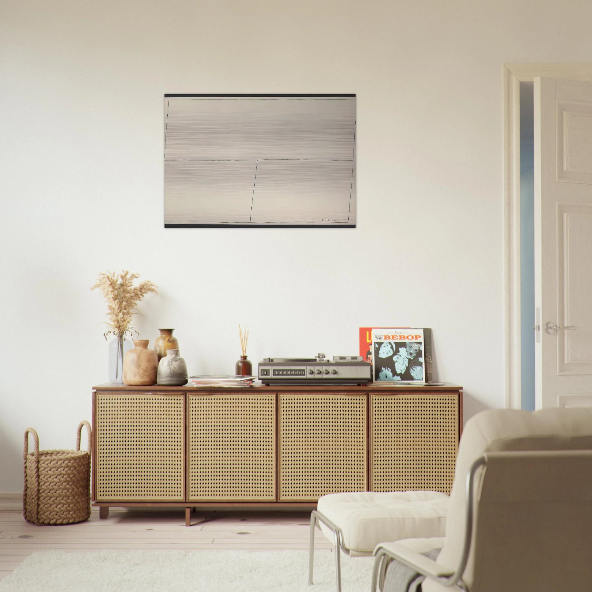 Twentieth Century Ikon Series 8.8.67 I - 1967 - Bob Law Brushed Aluminum Print - 70x100 cm / 28x40 inches | Bob Law Aluminum Print | Bob Law Prints