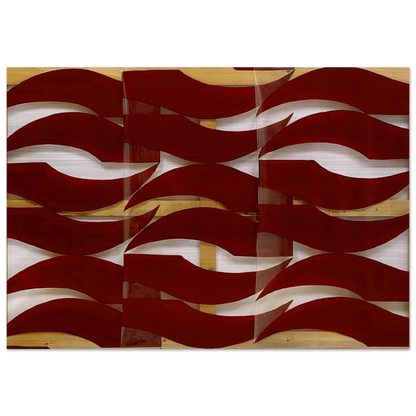 Rosso scuro - 1974 - Carla Accardi Brushed Aluminum Print - 70x100 cm / 28x40 inches | Carla Accardi Aluminum Print | Carla Accardi Prints