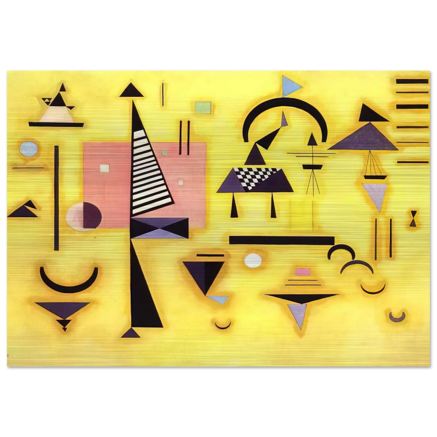 DECISIVE PINK 1932 - Wassily Kandinsky Brushed Aluminum Print - 70x100 cm / 28x40 inches | Wassily Kandinsky Aluminum Print | Wassily Kandinsky Prints