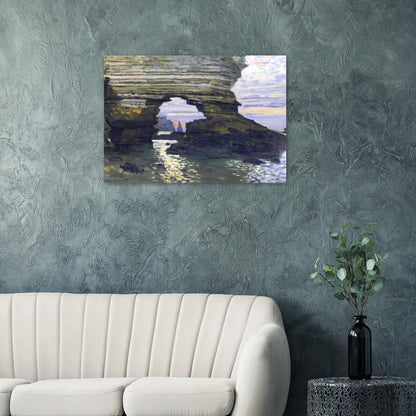 Port d `Amount Etretat - claude monet Brushed Aluminum Print - 70x100 cm / 28x40 inches | claude monet Aluminum Print | claude monet Prints