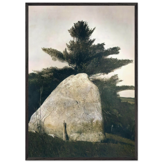 PENNSYLVANIA LANDSCAPE - Andrew Wyeth 70x100 cm / 28x40 inches Framed Art Print – Black Wooden Frame