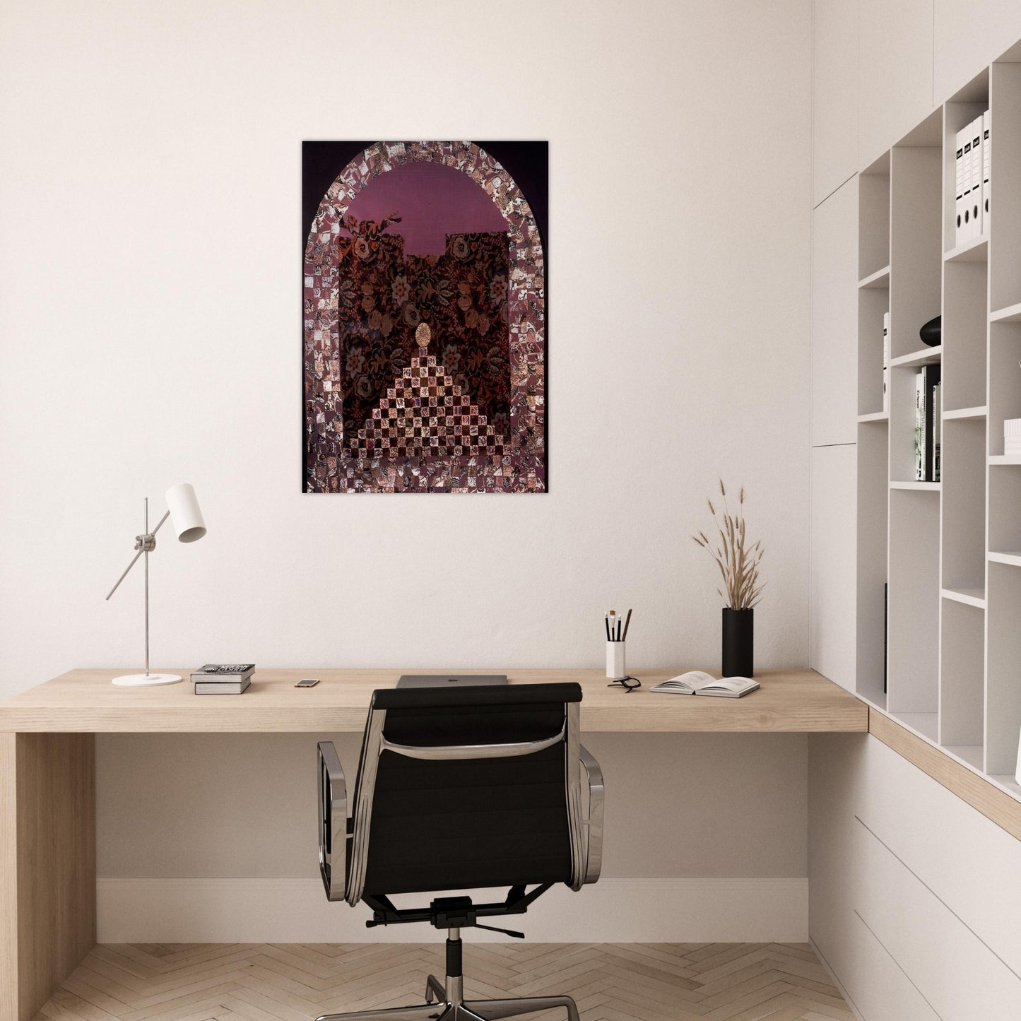 Shrine for the Egg - PD Pattern and Decoration - Miriam Schapiro Brushed Aluminum Print - 70x100 cm / 28x40 inches | Miriam Schapiro Aluminum Print | Miriam Schapiro Prints