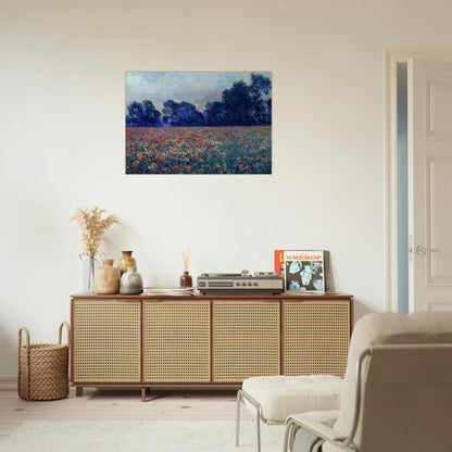 Poppies at Giverny - claude monet Brushed Aluminum Print - 70x100 cm / 28x40 inches | claude monet Aluminum Print | claude monet Prints