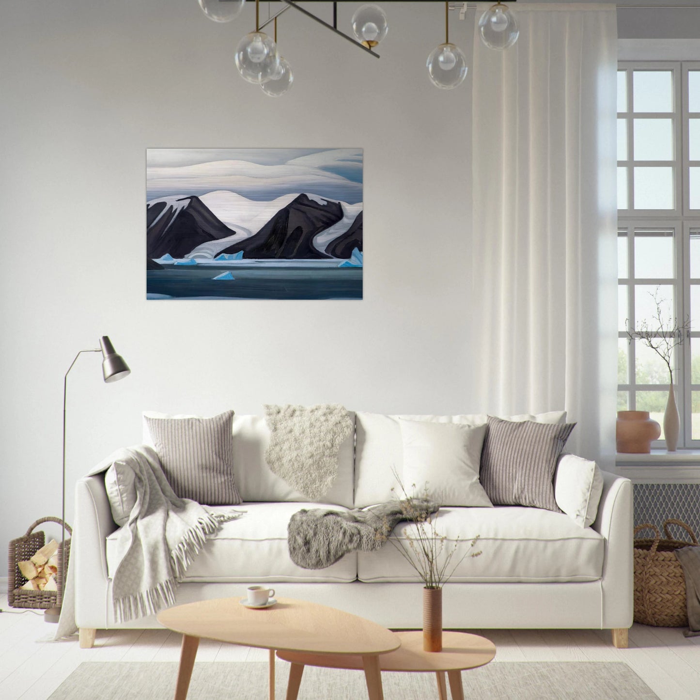 Nerke, Greenland - 1930 - Lawren Harris Brushed Aluminum Print - 70x100 cm / 28x40 inches | Lawren Harris Aluminum Print | Lawren Harris Prints