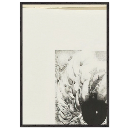 EIGHTH STONE 1968 - Lee Bontecou 70x100 cm / 28x40 inches Framed Art Print – Black Wooden Frame
