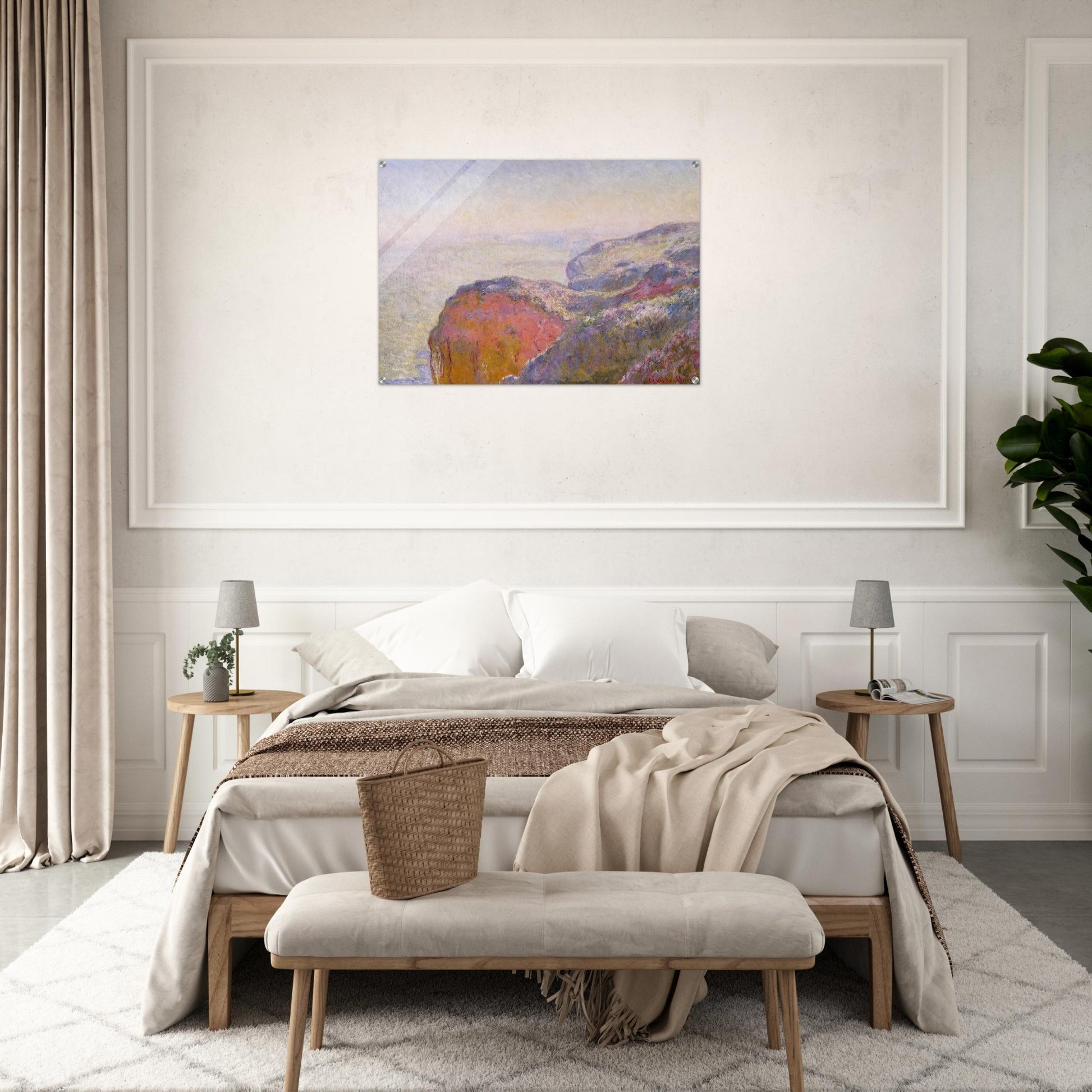 Cliff near Dieppe in the Morning - claude monet Acrylic Print - 70x100 cm / 28x40″ inches