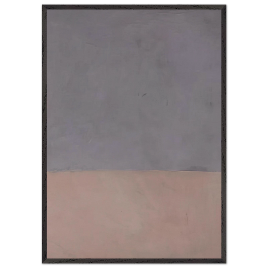 Untitled Gray and Mauve - 1969 - Mark Rothko 70x100 cm / 28x40 inches Framed Art Print – Black Wooden Frame