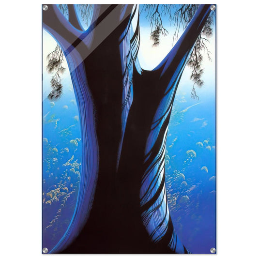Blue Pine - Eyvind Earle Acrylic Print - 70x100 cm / 28x40″ inches
