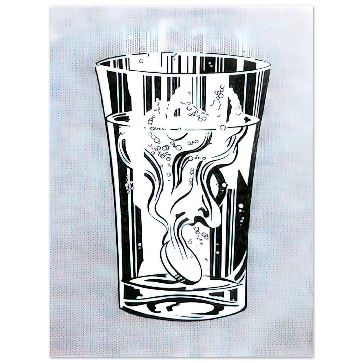 Roy Lichtenstein - ALKA SELTZER 1966  75x100 cm / 30x40inches Fine Art Poster