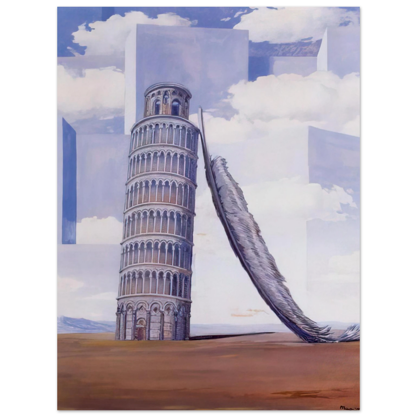 Rene Magritte - MEMORY OF A JOURNEY 1955  75x100 cm / 30x40inches Fine Art Poster