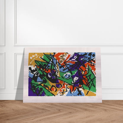 Farbholzschnitt 1952-2 - 1952 - Ernst Wilhelm Nay Brushed Aluminum Print - 70x100 cm / 28x40 inches | Ernst Wilhelm Nay Aluminum Print | Ernst Wilhelm Nay Prints
