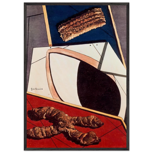 GREETINGS FROM A DISTANT FRIEND - Giorgio de Chirico 70x100 cm / 28x40 inches Framed Art Print – Black Wooden Frame