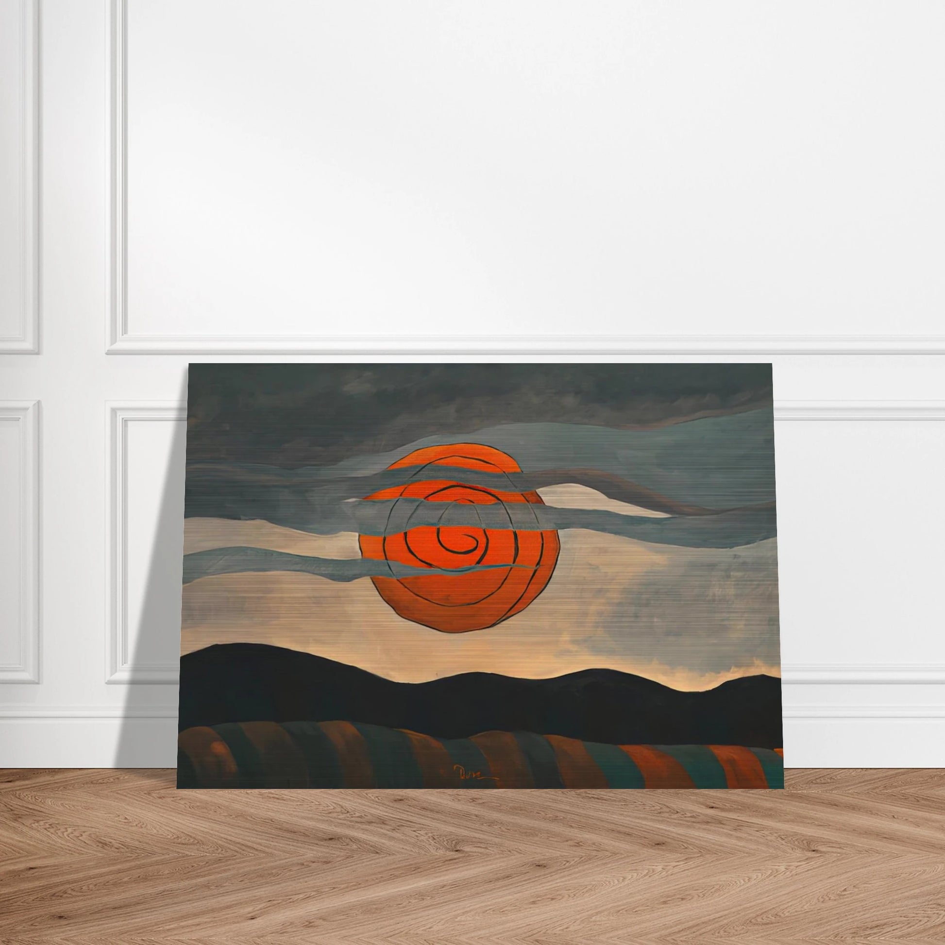 Red Sun - 1935 - Arthur Dove Brushed Aluminum Print - 70x100 cm / 28x40 inches | Arthur Dove Aluminum Print | Arthur Dove Prints