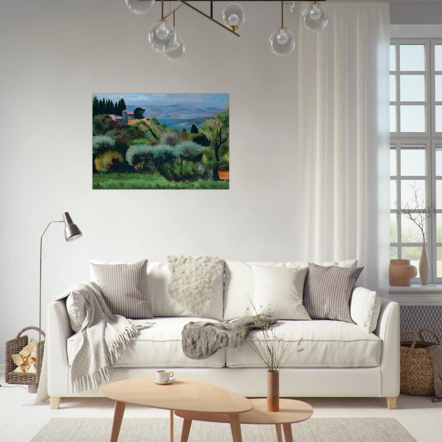SANARY LANDSCAPE 1937 - Moise Kisling Brushed Aluminum Print - 70x100 cm / 28x40 inches | Moise Kisling Aluminum Print | Moise Kisling Prints