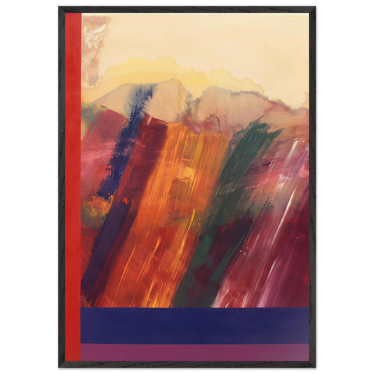 Garden of Delight - 1971 - Ronnie Landfield 70x100 cm / 28x40 inches Framed Art Print – Black Wooden Frame