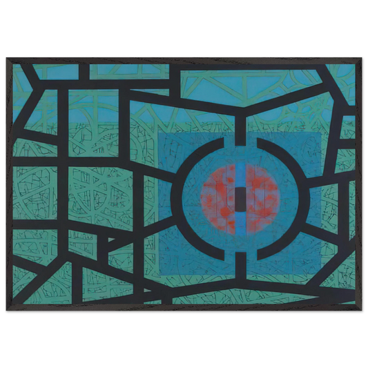 Interior and Silence - 1967 - Jimmy Ernst 70x100 cm / 28x40 inches Framed Art Print – Black Wooden Frame