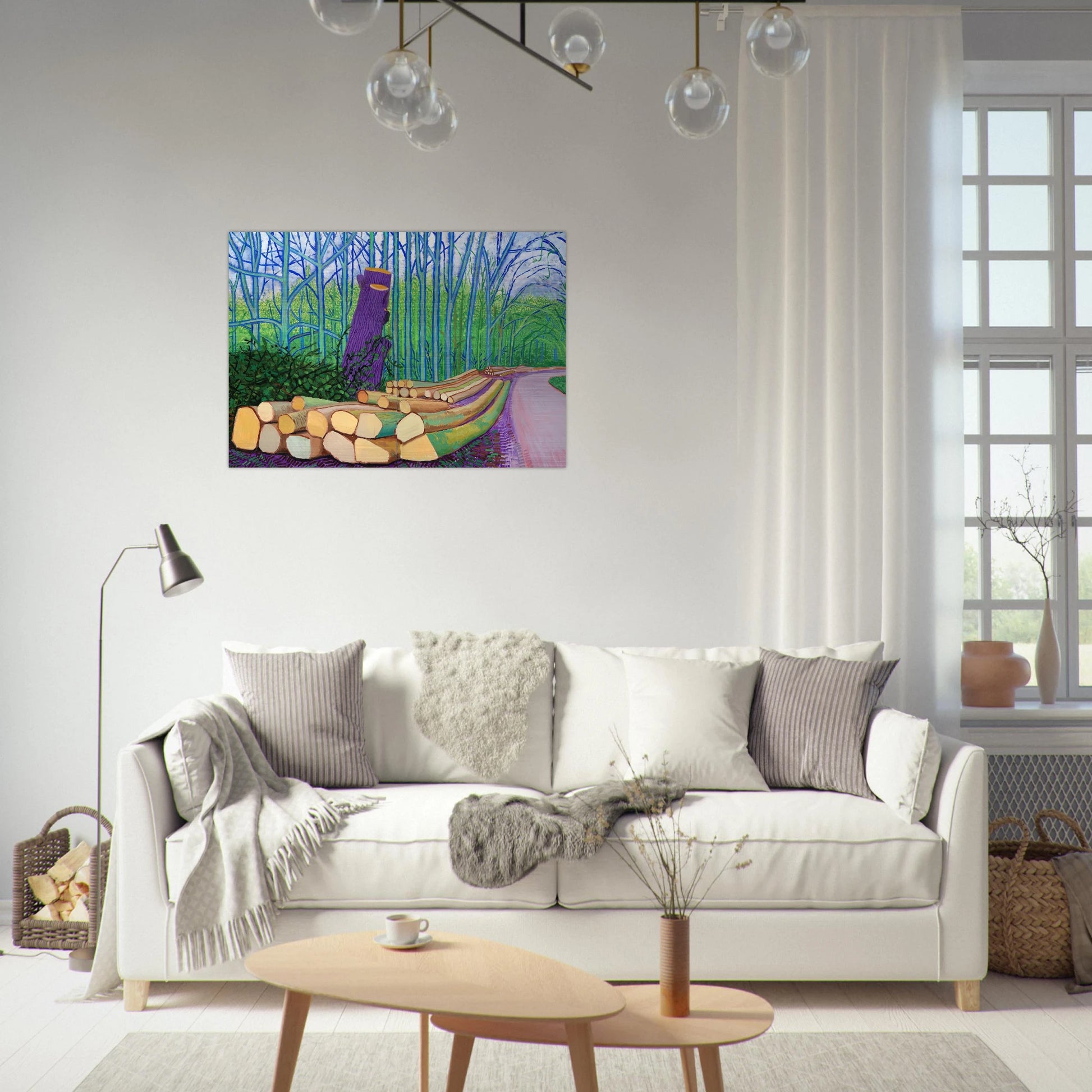 David Hockney - David Hockney Brushed Aluminum Print - 70x100 cm / 28x40 inches | David Hockney Aluminum Print | David Hockney Prints
