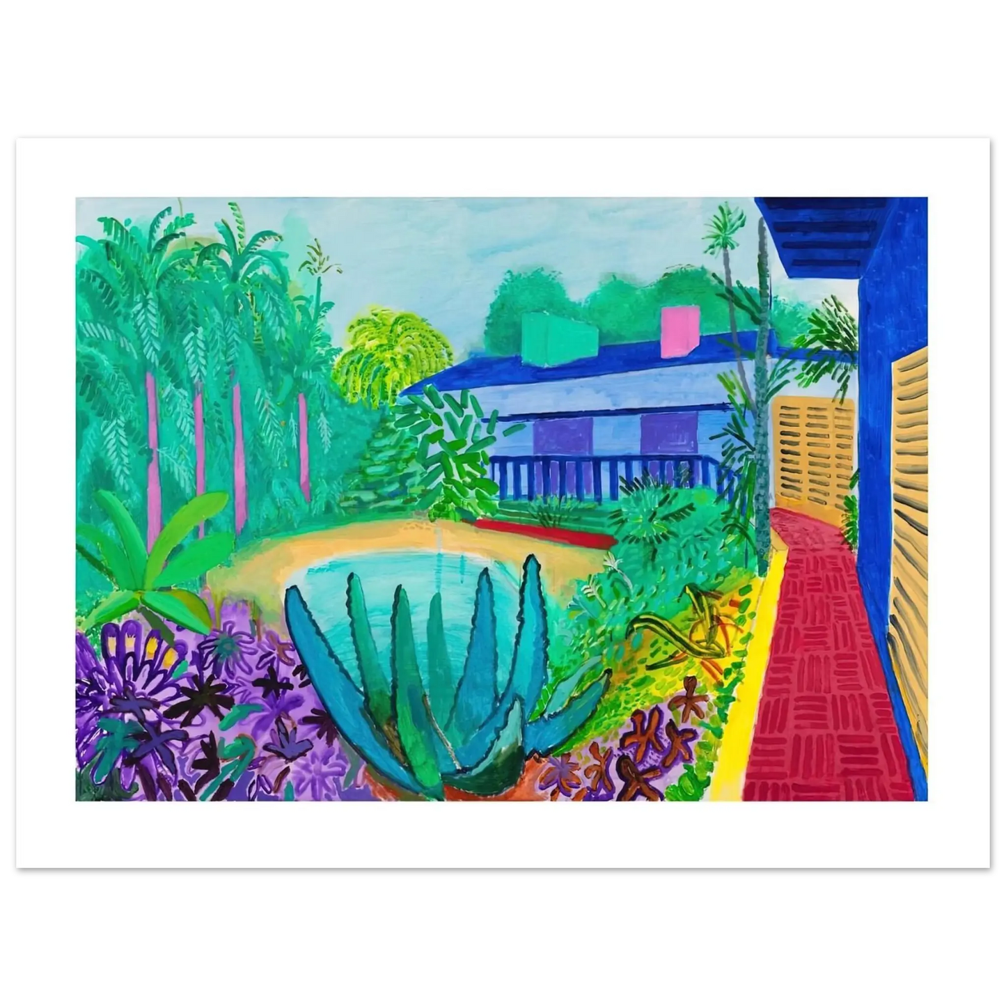 David Hockney - David Hockney Wall art - 21x29.7 cm / 8x12" - Premium Wooden Framed Poster With Fine Art Paper - Wood frame