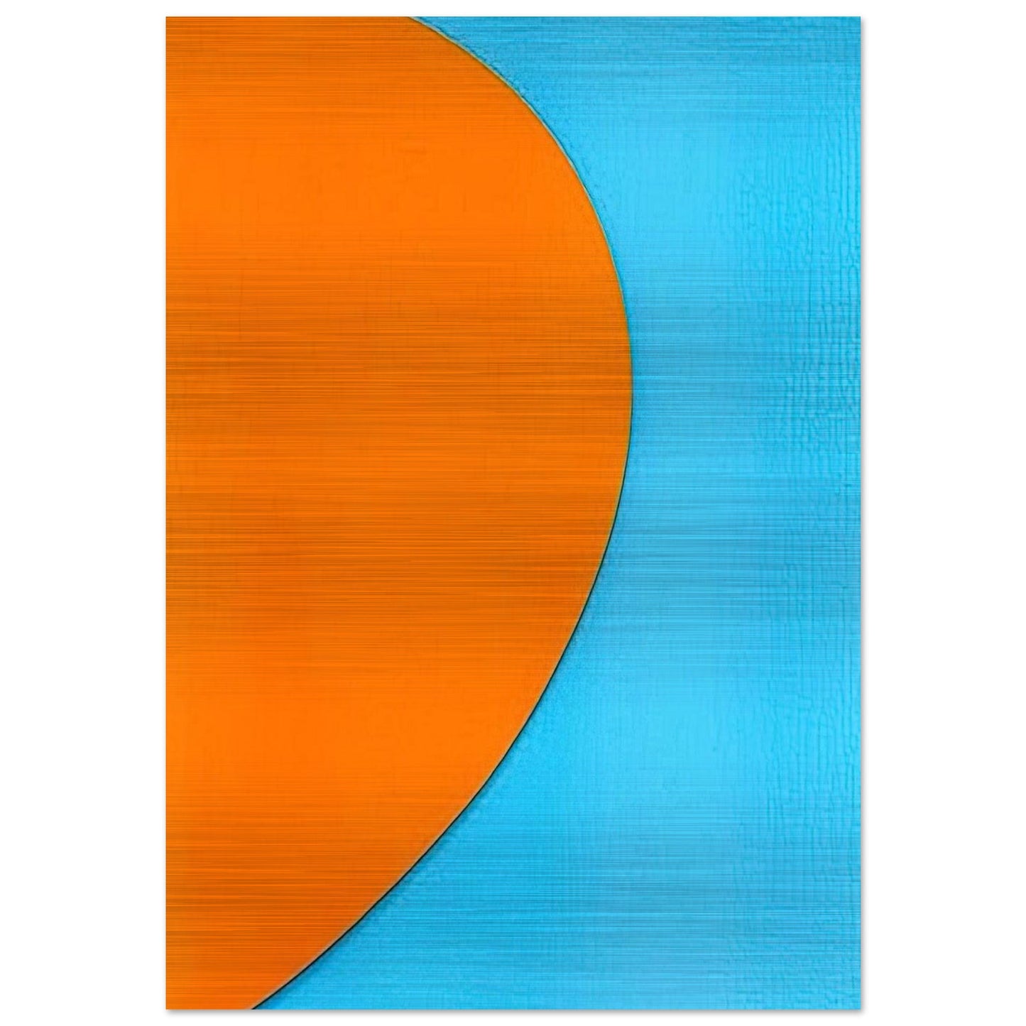 Orange Relief with Blue - Ellsworth Kelly Brushed Aluminum Print - 70x100 cm / 28x40 inches | Ellsworth Kelly Aluminum Print | Ellsworth Kelly Prints