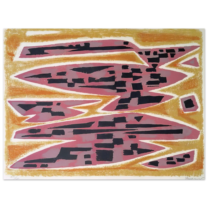 Alfred Manessier - Abstract Composition - 1955  75x100 cm / 30x40inches Fine Art Poster