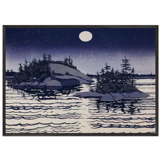 Islands Allagash - 1990 - Neil Welliver 70x100 cm / 28x40 inches Framed Art Print – Black Wooden Frame