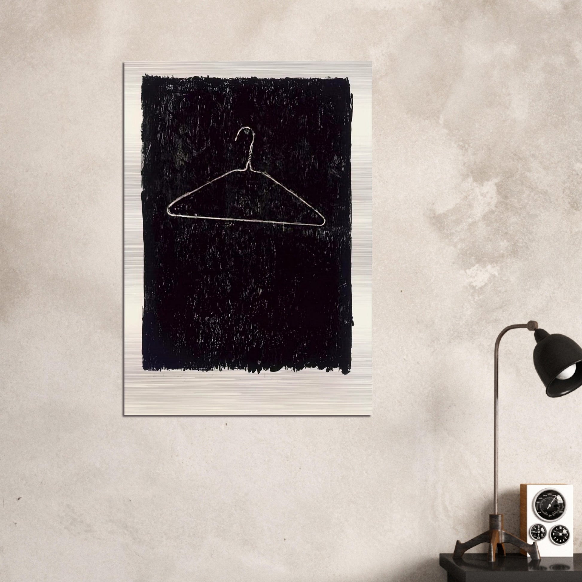 COAT HANGER II - Jasper Johns Brushed Aluminum Print - 70x100 cm / 28x40 inches | Jasper Johns Aluminum Print | Jasper Johns Prints