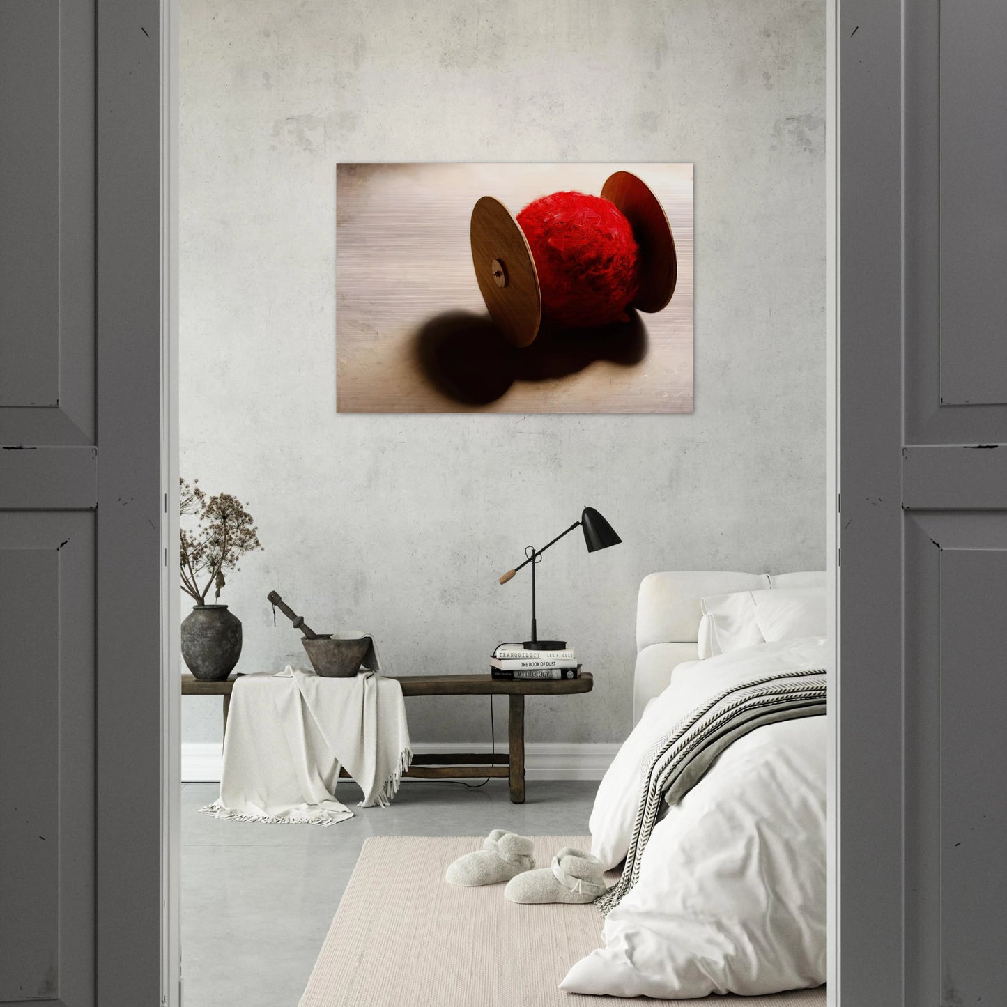 Wheels with ball - 2001 - Lygia Pape Brushed Aluminum Print - 70x100 cm / 28x40 inches | Lygia Pape Aluminum Print | Lygia Pape Prints
