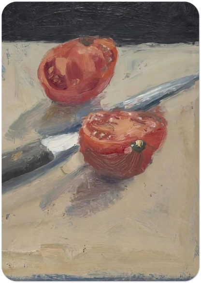 Knife  Tomato I By Richard Diebenkorn Pack of 10 Post Cards | Richard Diebenkorn Post Cards | A6 (10.5 x 14.8 cm) - 4.1 x 5.8 inches