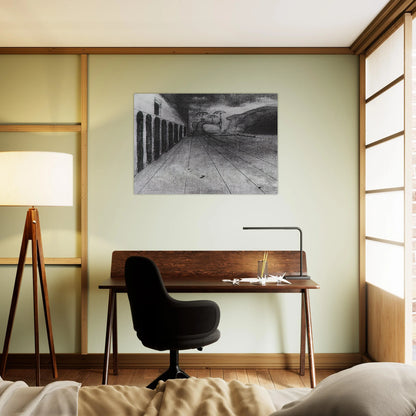 LANDSCAPE AFTER DE CHIRICO UNFINISHED - Salvador Dali Brushed Aluminum Print - 70x100 cm / 28x40 inches | Salvador Dali Aluminum Print | Salvador Dali Prints