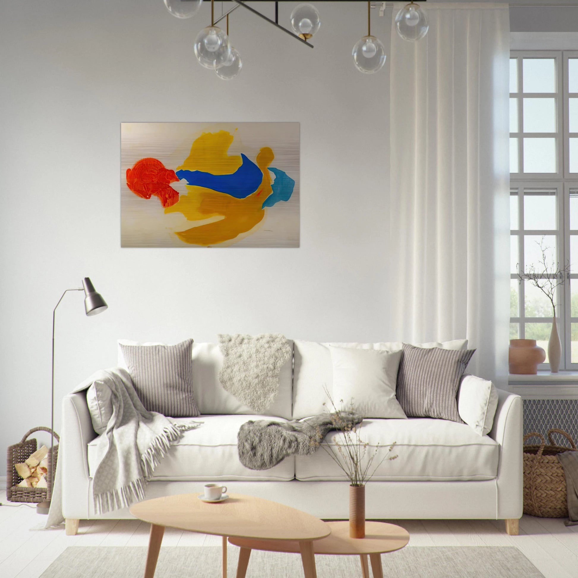 Blue Jay - 1963  United States - Helen Frankenthaler Brushed Aluminum Print - 70x100 cm / 28x40 inches | Helen Frankenthaler Aluminum Print | Helen Frankenthaler Prints