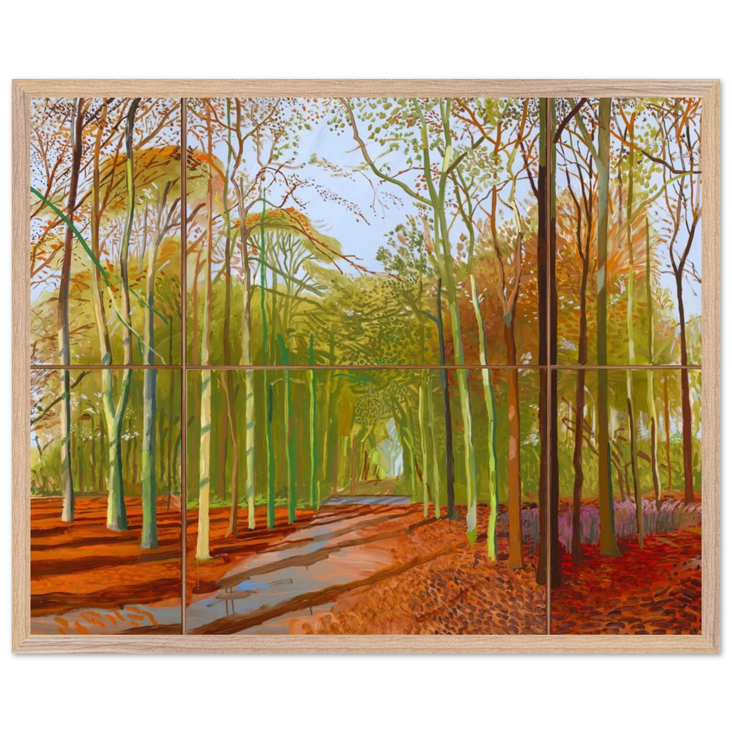David Hockney - Woldgate Woods, 21, 23 & 29 November 2006 - A3 (29.7 x 42  cm) - Fine Art Poster-canvas - -