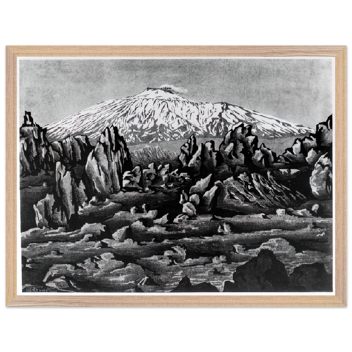 MC Escher - ESCHER (15) Wall Art - 21x29.7 cm / 8x12" - Premium Wooden Framed Poster With Fine Art Paper - Black frame