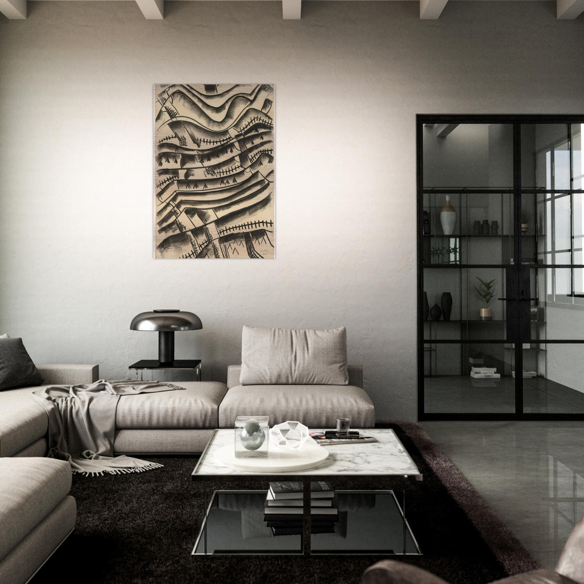 RIDGEFIELD LANDSCAPE - Man Ray Brushed Aluminum Print - 70x100 cm / 28x40 inches | Man Ray Aluminum Print | Man Ray Prints