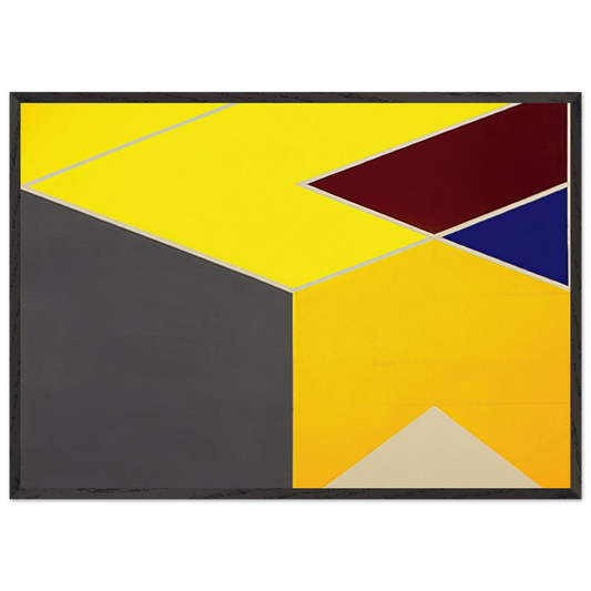 Diamond Cut Series - 1966 - Larry Zox 70x100 cm / 28x40 inches Framed Art Print – Black Wooden Frame