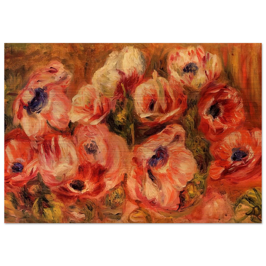 Anemones - Pierre-Auguste Renoir Brushed Aluminum Print - 70x100 cm / 28x40 inches | Pierre-Auguste Renoir Aluminum Print | Pierre-Auguste Renoir Prints