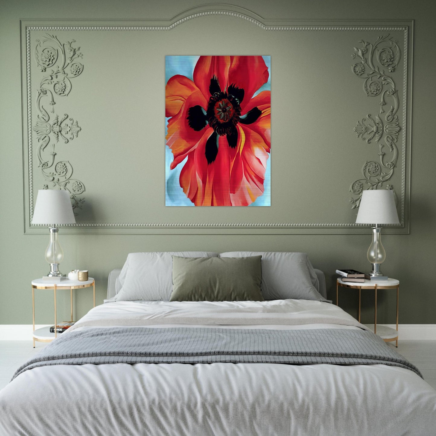 Red Poppy VI - Georgia O'Keeffe Brushed Aluminum Print - 70x100 cm / 28x40 inches | Georgia O'Keeffe Aluminum Print | Georgia O'Keeffe Prints