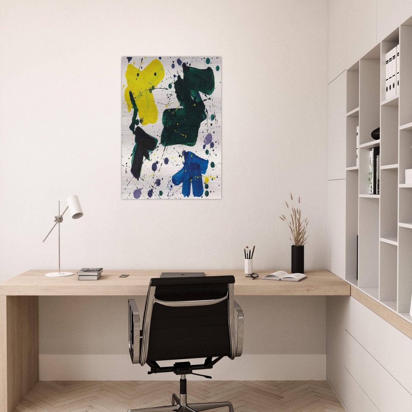 Untitled II - Sam Francis Brushed Aluminum Print - 70x100 cm / 28x40 inches | Sam Francis Aluminum Print | Sam Francis Prints