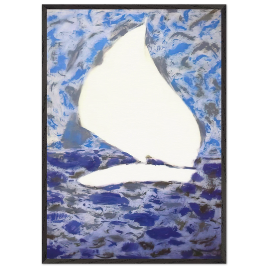 Sail - 1958 - Milton Avery 70x100 cm / 28x40 inches Framed Art Print – Black Wooden Frame