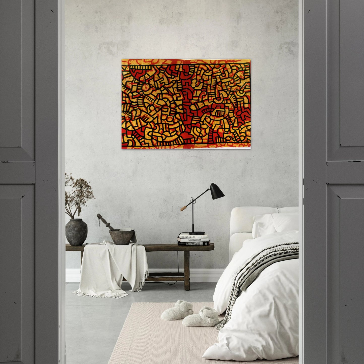 UNTITLED 1979 - Keith Haring Brushed Aluminum Print - 70x100 cm / 28x40 inches | Keith Haring Aluminum Print | Keith Haring Prints