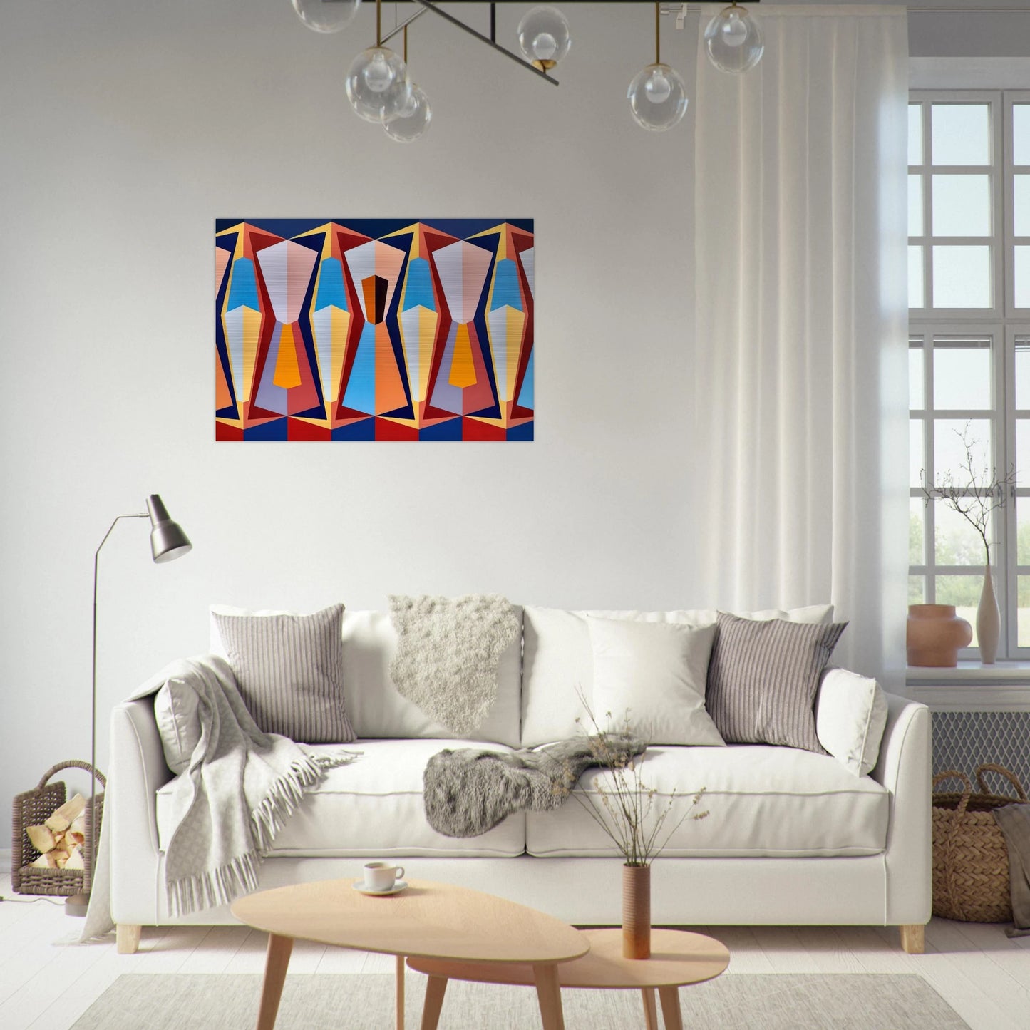 Stage II - 1958 - Karl Benjamin Brushed Aluminum Print - 70x100 cm / 28x40 inches | Karl Benjamin Aluminum Print | Karl Benjamin Prints